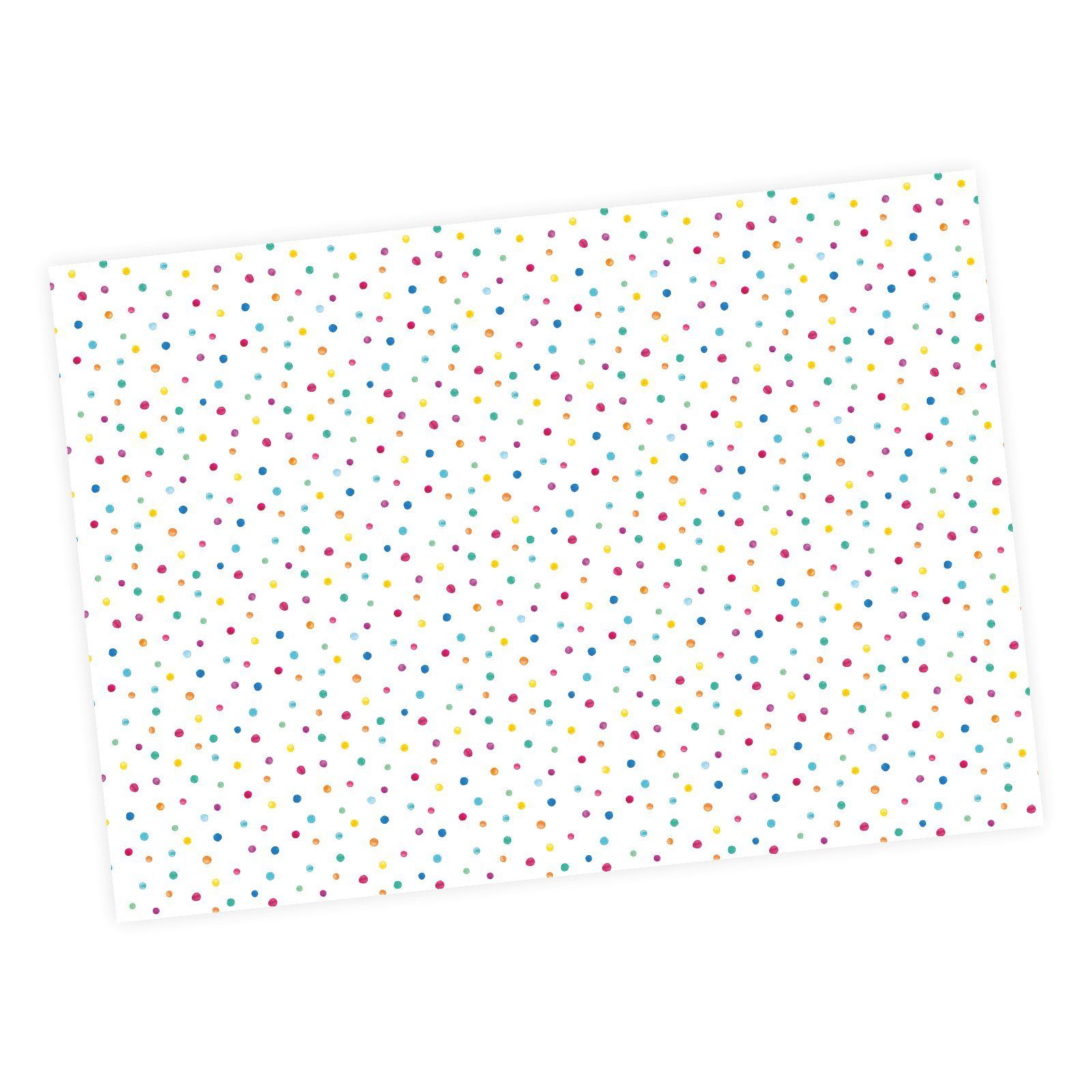 nikima Packpapier Punkte Dots bunt Geschenkpapier, 5 Bögen | Packpapier