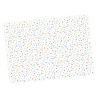 nikima Packpapier Punkte Dots bunt Geschenkpapier, 5 Bögen