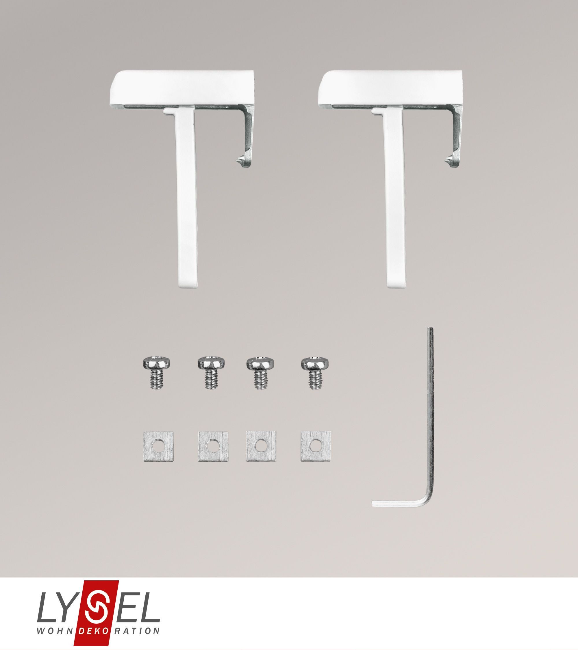 LYSEL® Sichtschutzbefestigung Lysel - Klemmträger, (2-tlg), HxB 56x19mm – Bild 3 von 4