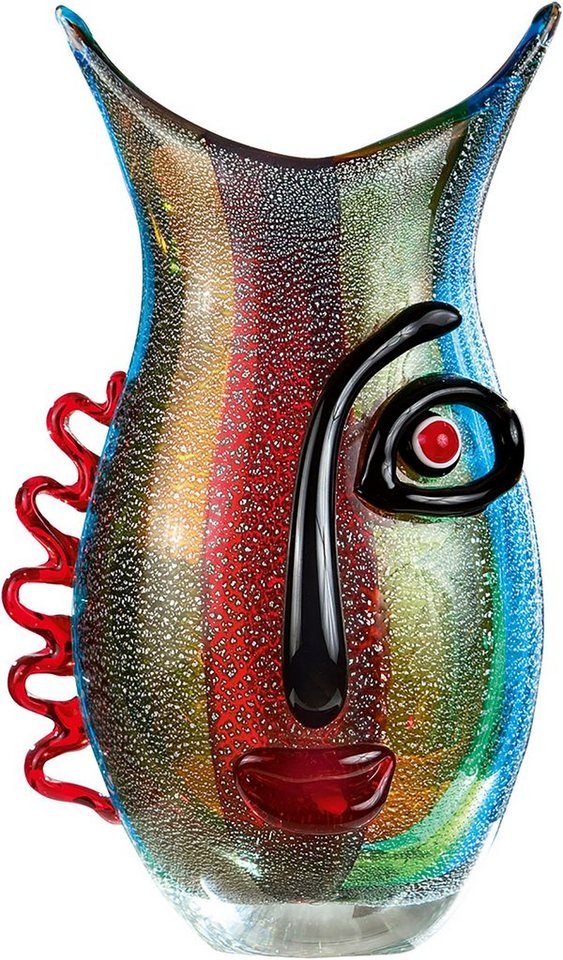 GILDE GLAS art Tischvase »Red Vista« (1 Stück), aus Glas, Höhe ca. 32