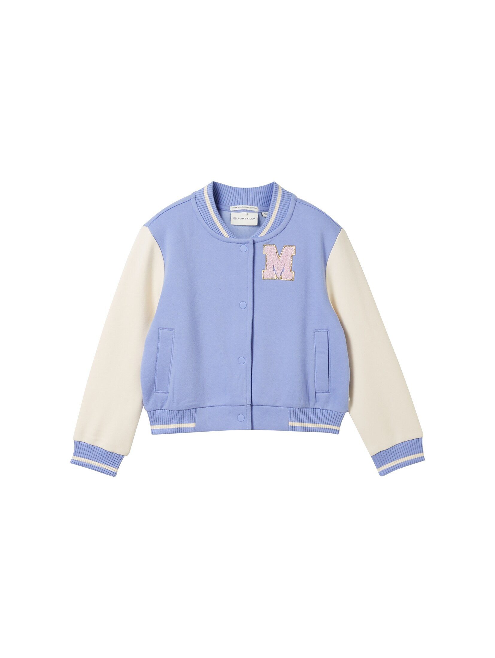 TOM TAILOR Sweatjacke College Sweatjacke mit Bio-Baumwolle