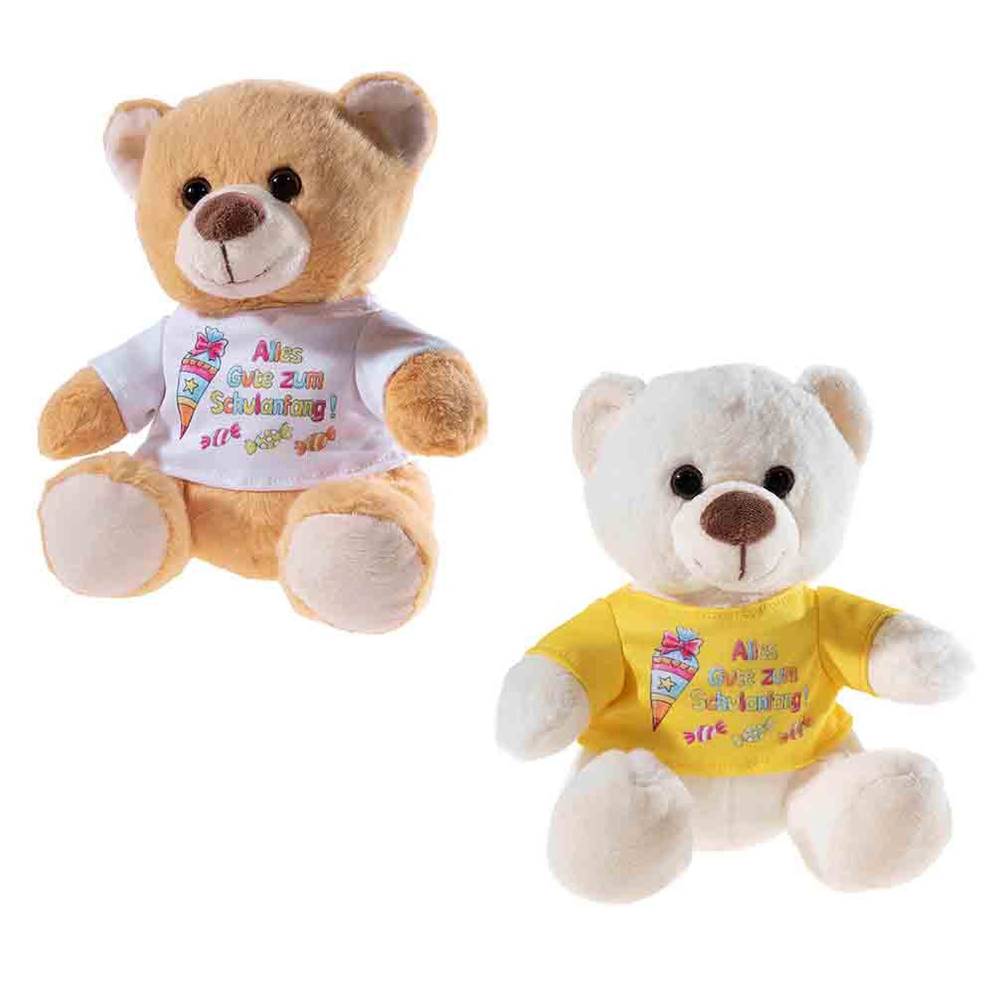 Heunec® Plüschfigur Heunec Bär Schulanfang 2-fach Größe 17 cm