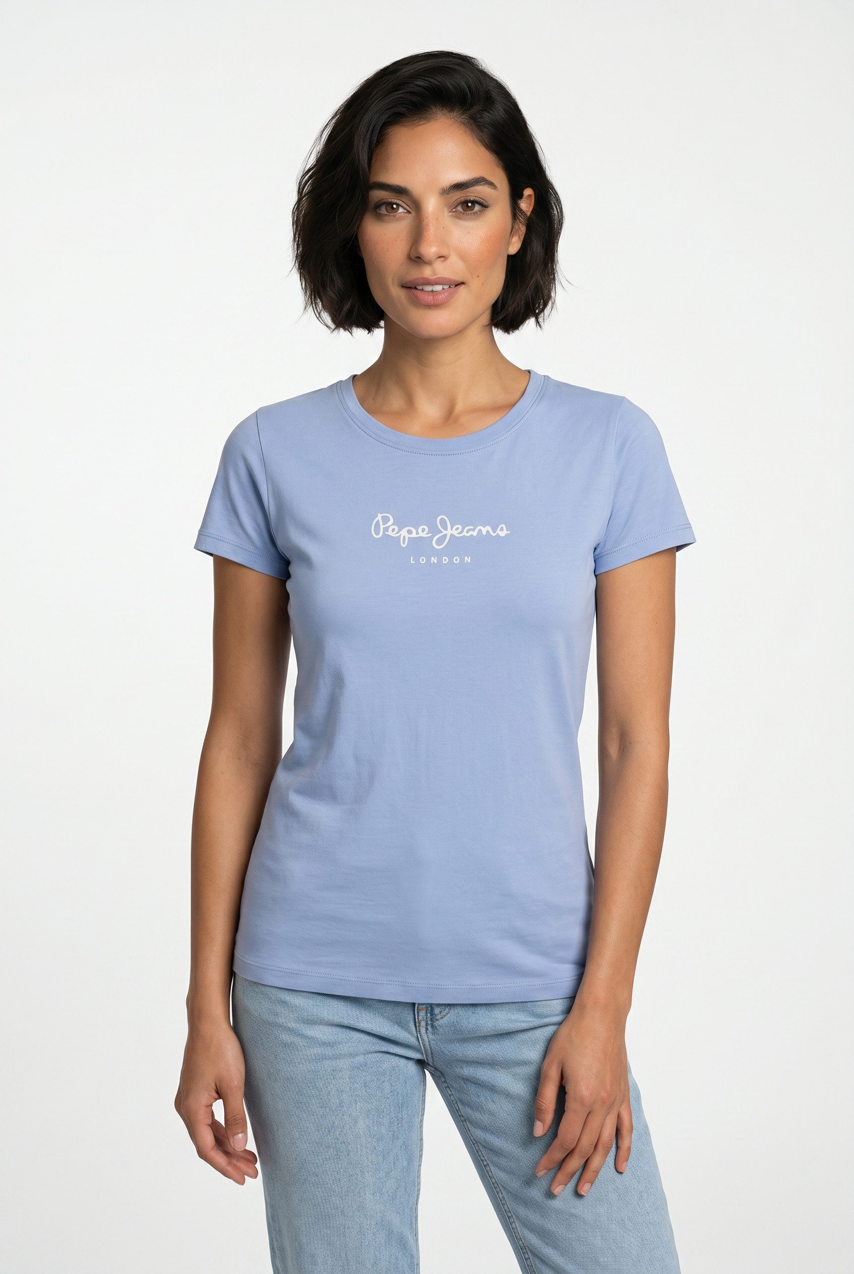 Pepe Jeans T-Shirt NEW VIRGINIA mit Logo-Print
