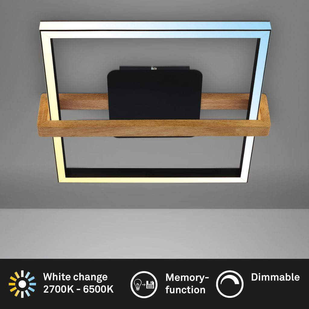 Briloner Leuchten LED Deckenleuchte 3768015, Dimmfunktion, LED fest integriert, 2700K - Extra-Warmweiß