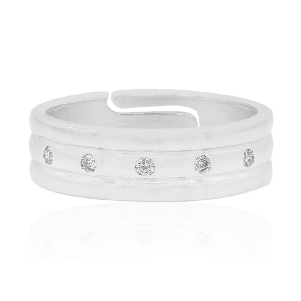 Cavill Diamantring Cavill Ring aus 925 Sterling Silber mit 0,07 ct Brillant offen (1-tlg)