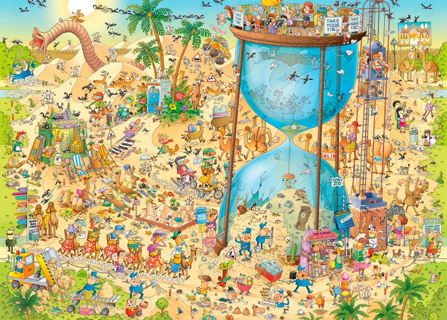 HEYE Puzzle Desert Habitat / Funky Zoo, 1000 Puzzleteile, Made in Germany günstig online kaufen