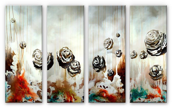 Wall-Art Mehrteilige Bilder Paradiesische Collage (4-teilig), (Set, 4 St)