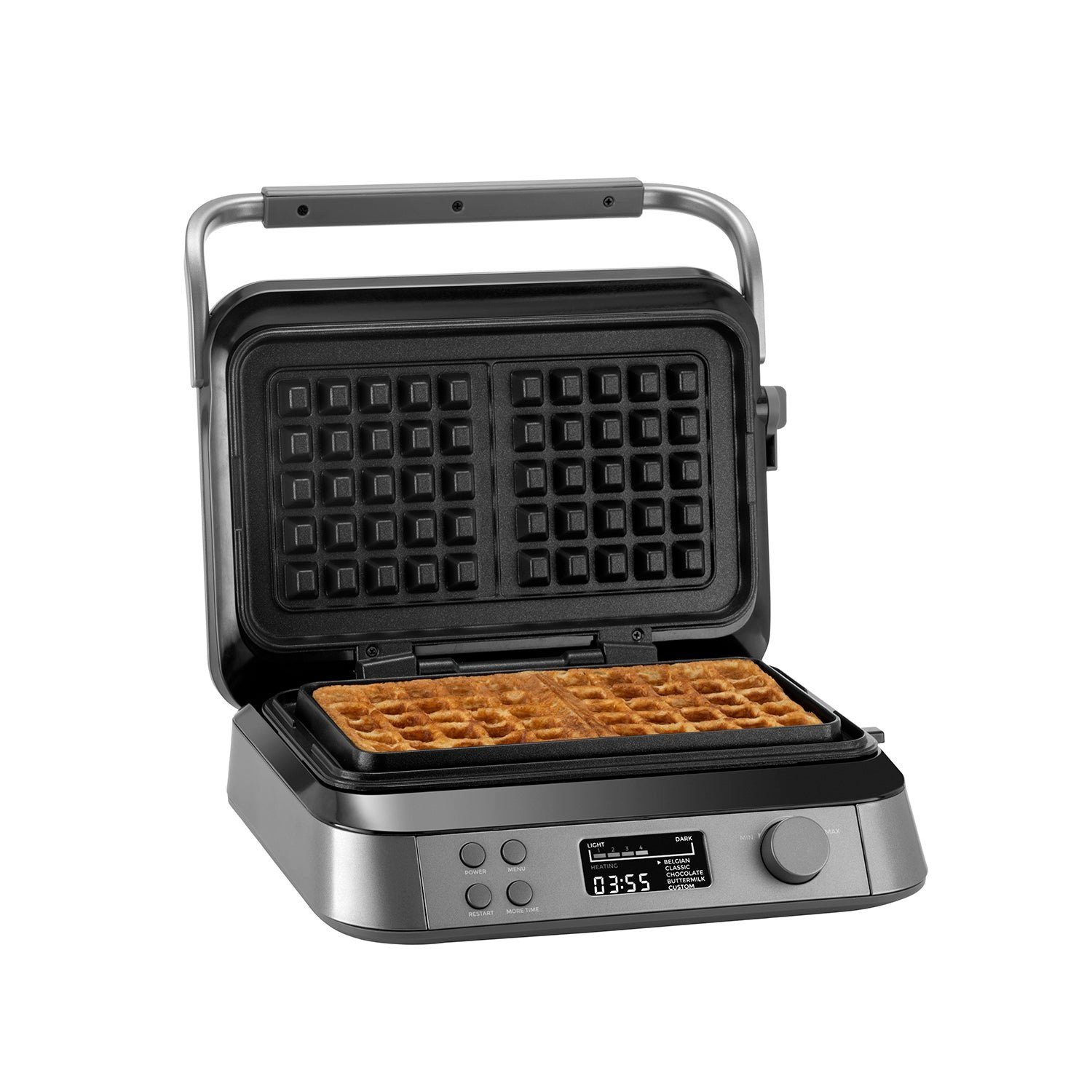 KLAMER Waffeleisen Belgische Waffel, Waffeleisen doppelt mit 7 Stufen und 5 Programmen, …, 1600 W, schnelle Waffeln, gleichmäßige Bräunung, Signalton bei Start/Ende