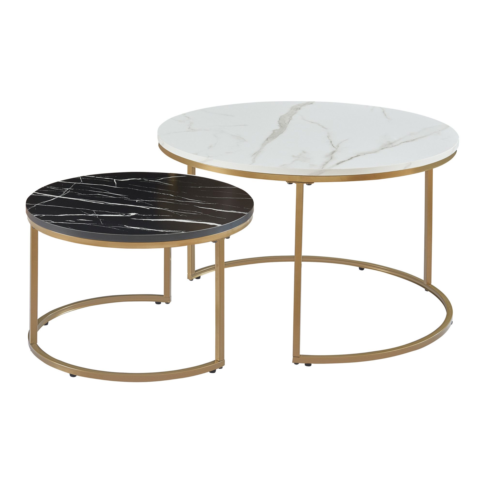 en.casa Couchtisch, »Christchurch« 2er Set rund günstig online kaufen