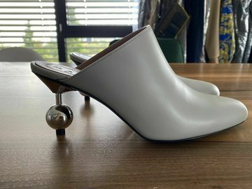 MARNI MARNI ICONIC LEATHER ORB PIN HEEL MULES ANKLE BOOTS SANDALEN SCHUHE SH Pumps