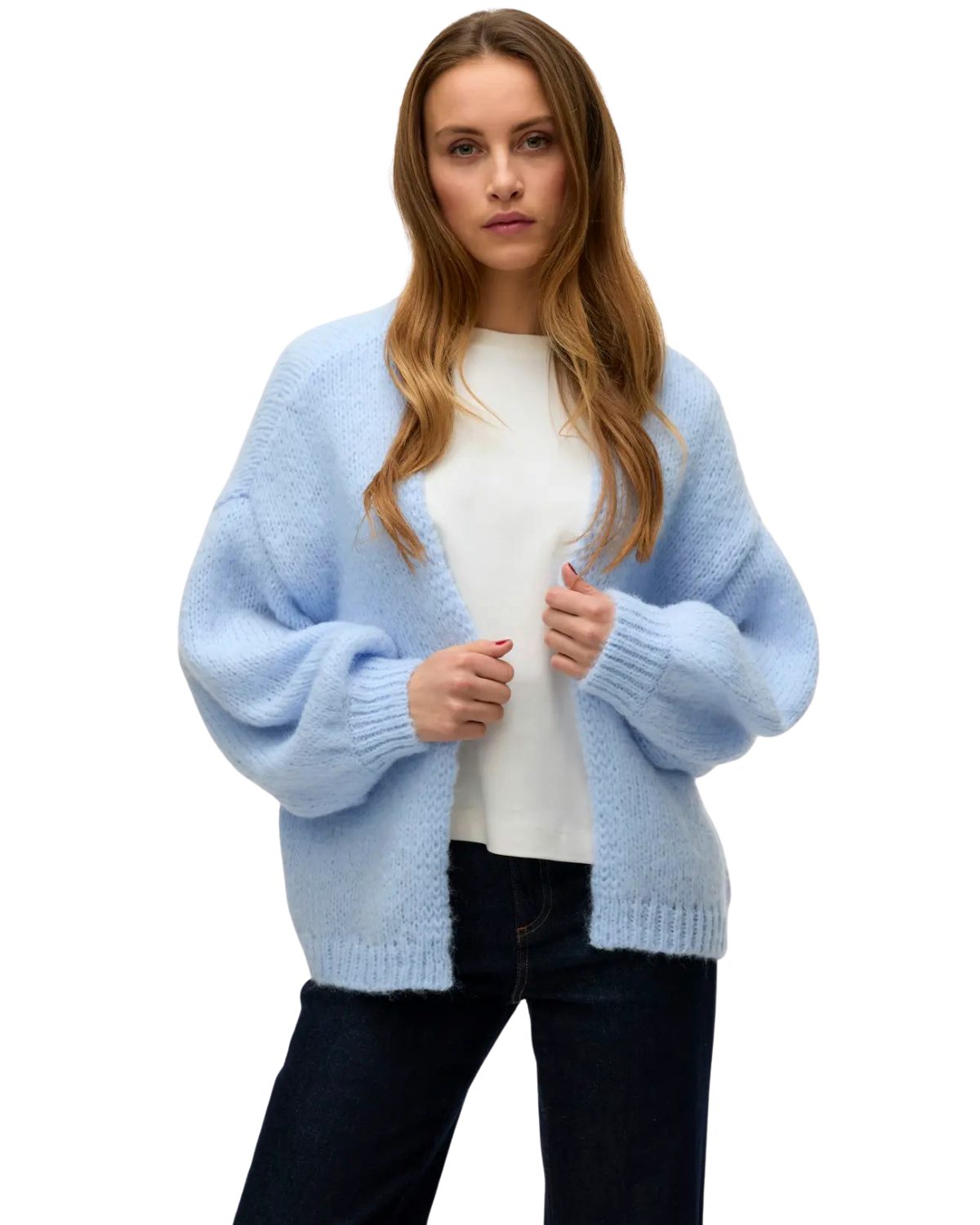 Vero Moda Cardigan Oversize-Cardigan mit Ballonärmeln günstig online kaufen