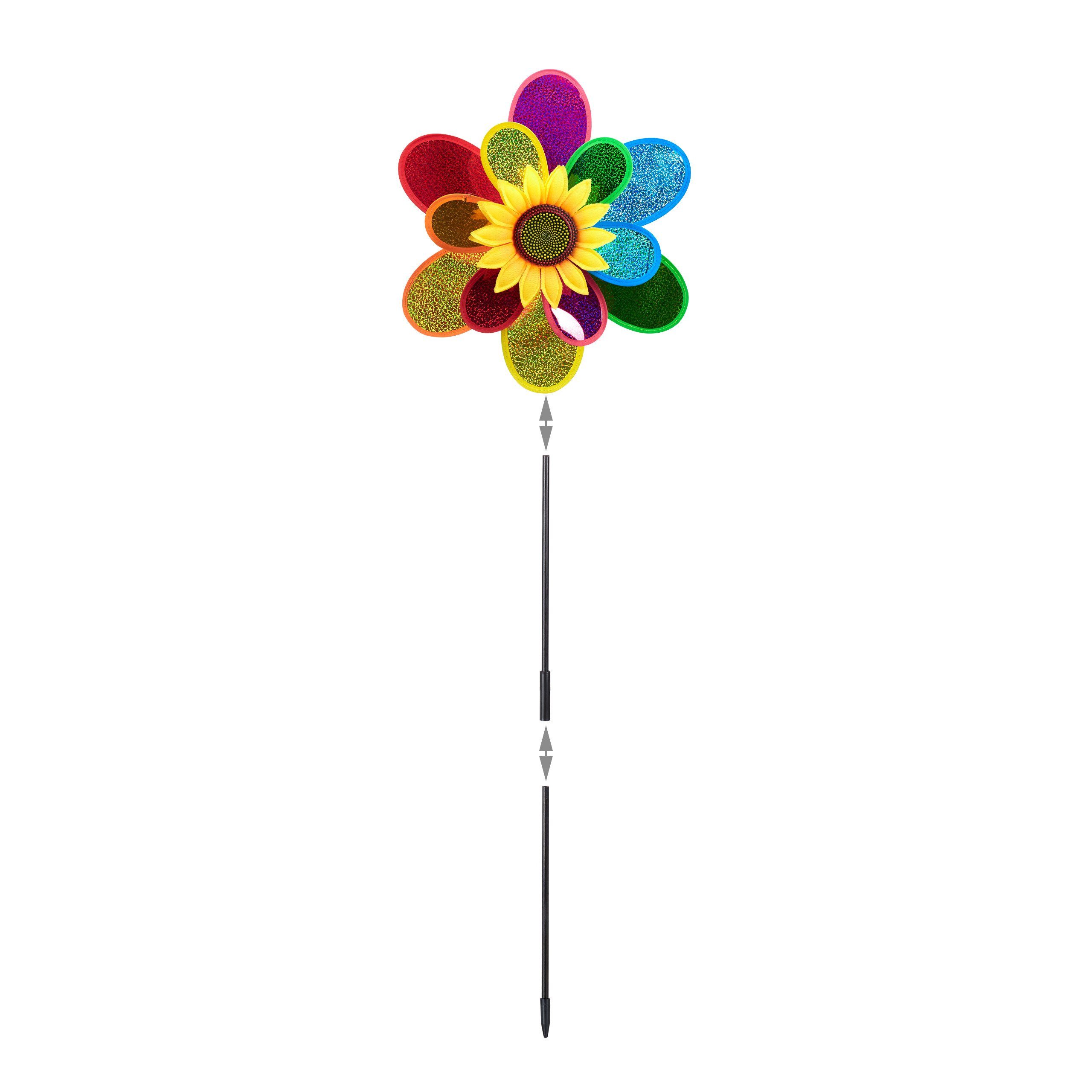 relaxdays Windrad 10 x Windrad Blume