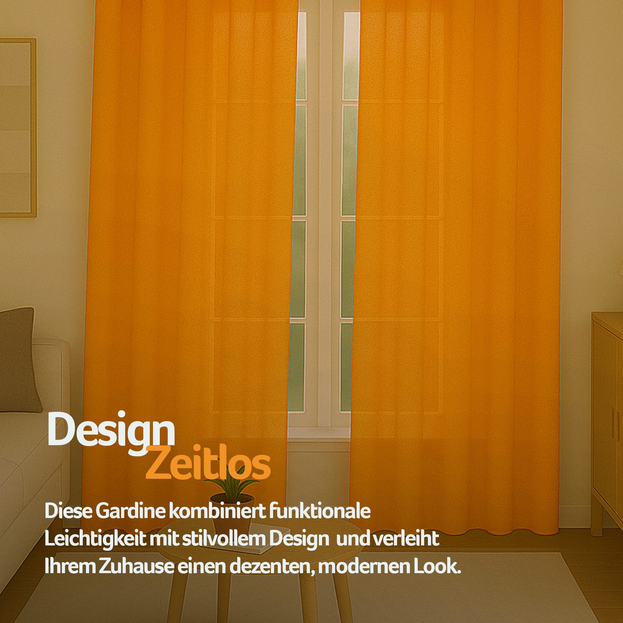 Bestlivings Gardine "Ellen" mit Universalband (2 St), Kräuselband, blickdicht, in moderner Satin-Optik, einfarbig, modern, waschbar bei 30°C – Bild 5 von 5