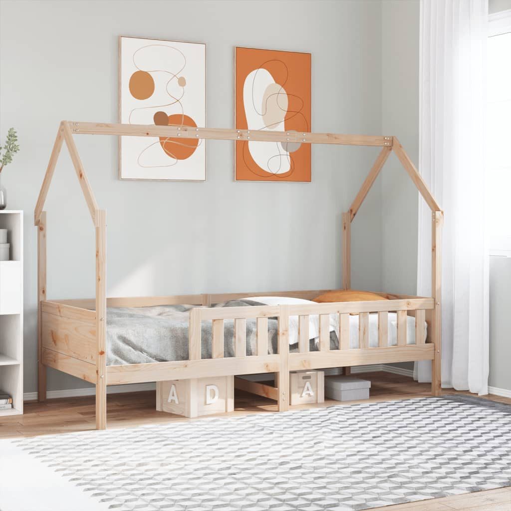 vidaXL Bett, Kinderbett Hausbett 80x200 cm Massivholz Kiefer günstig online kaufen
