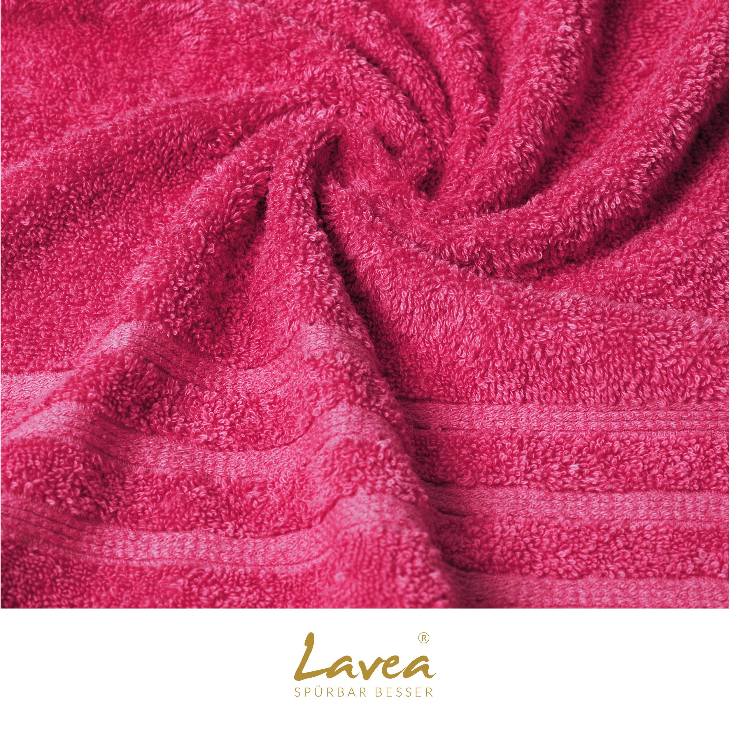 Lavea Handtücher Bali Handtuch 50x100 cm, Sporthandtuch, Fitness-Handtuch, Weiches Bio-Baumwollfrottee (1-St), pflegeleicht, GOTS-zertifiziert, extra saugstark  – Bild 5 von 5
