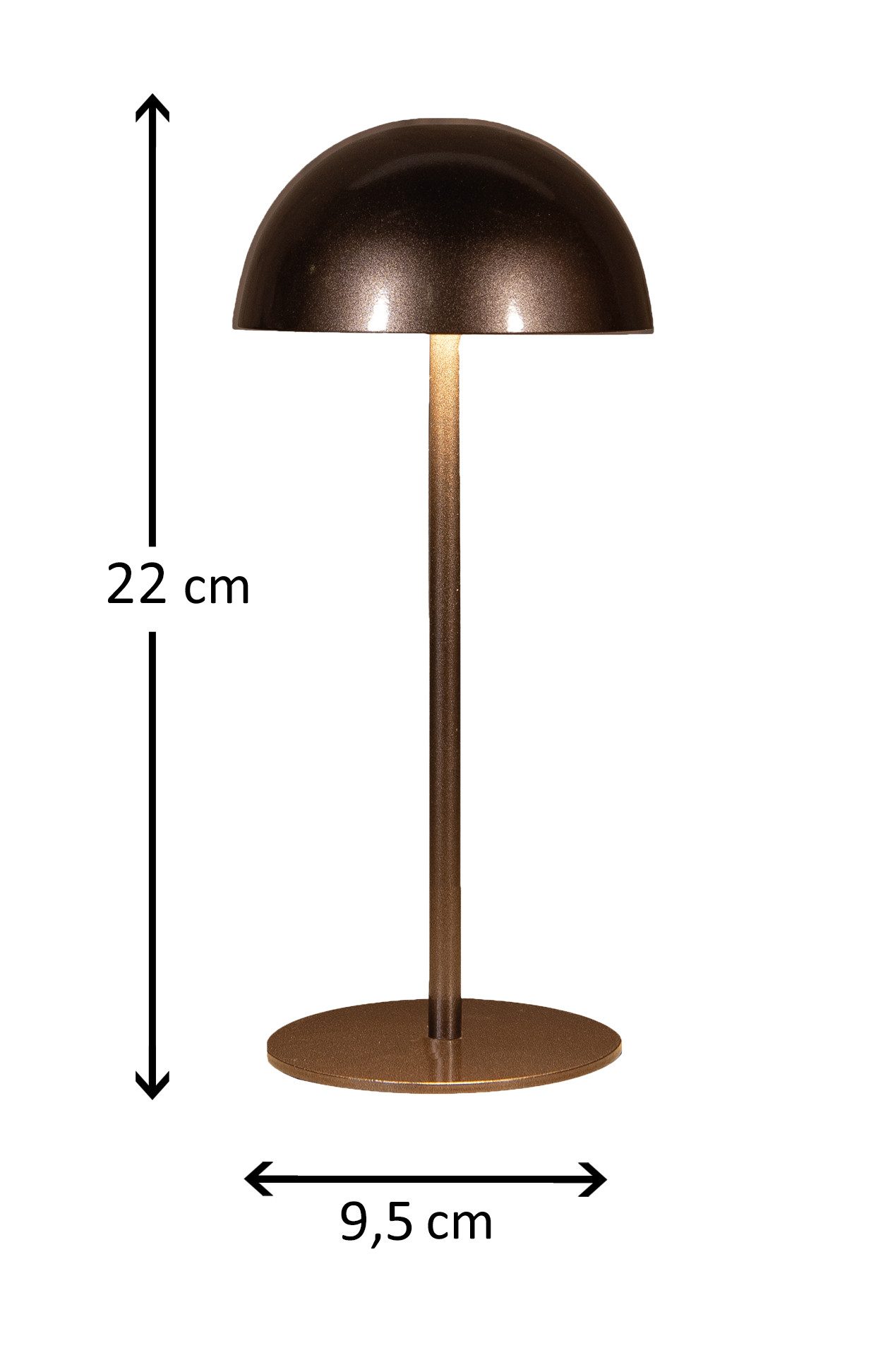 Coen Bakker Deco BV LED Außen-Tischleuchte Touch Tischlampe dimmbar mit Akku, In-/Outdoor, Touch-Funktion, LED fest verbaut, Kaltweiß, Warmweiß, Tageslichtweiß – Bild 3 von 5