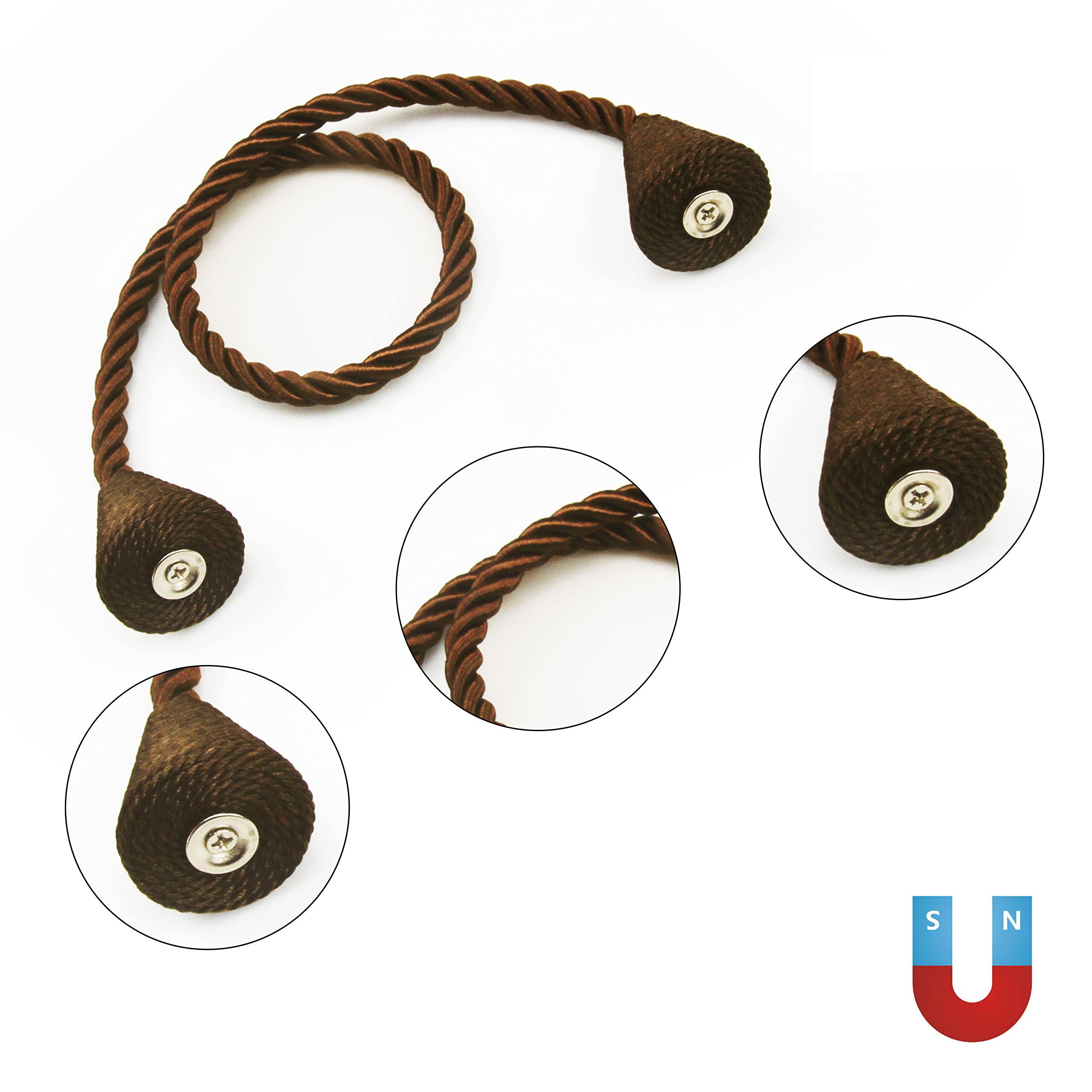 Agger Raffhalter Magnetische Vorhang Raffhalter 2 Stück, Vorhang Raffhalter Schnallen, (2-tlg), Holdbacks Halter Haken Clip für Zuhause Schlafzimmer Büro – Bild 3 von 5