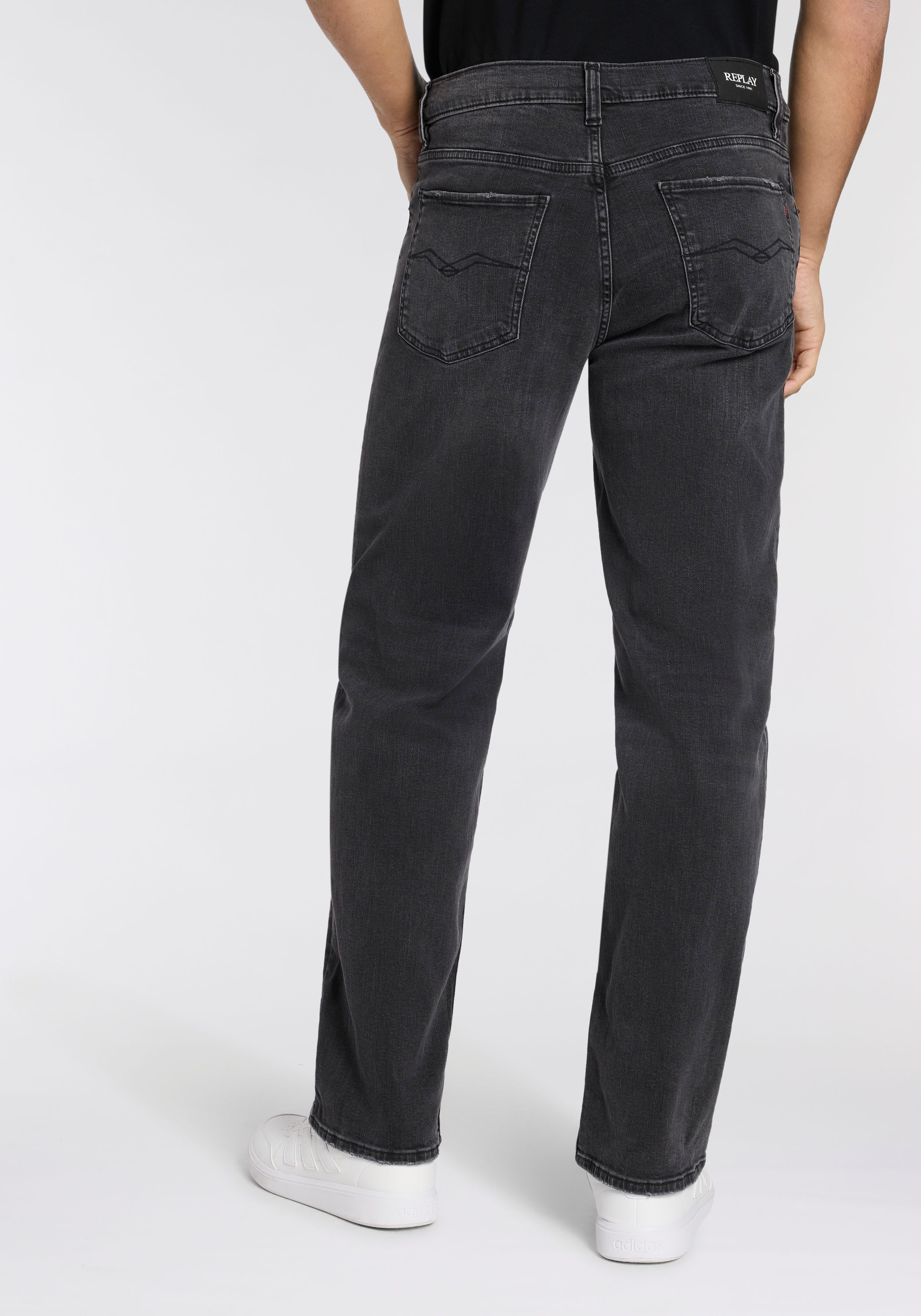 Replay Weite Jeans ZELMAA mit asymmetrischem Verschluss günstig online kaufen