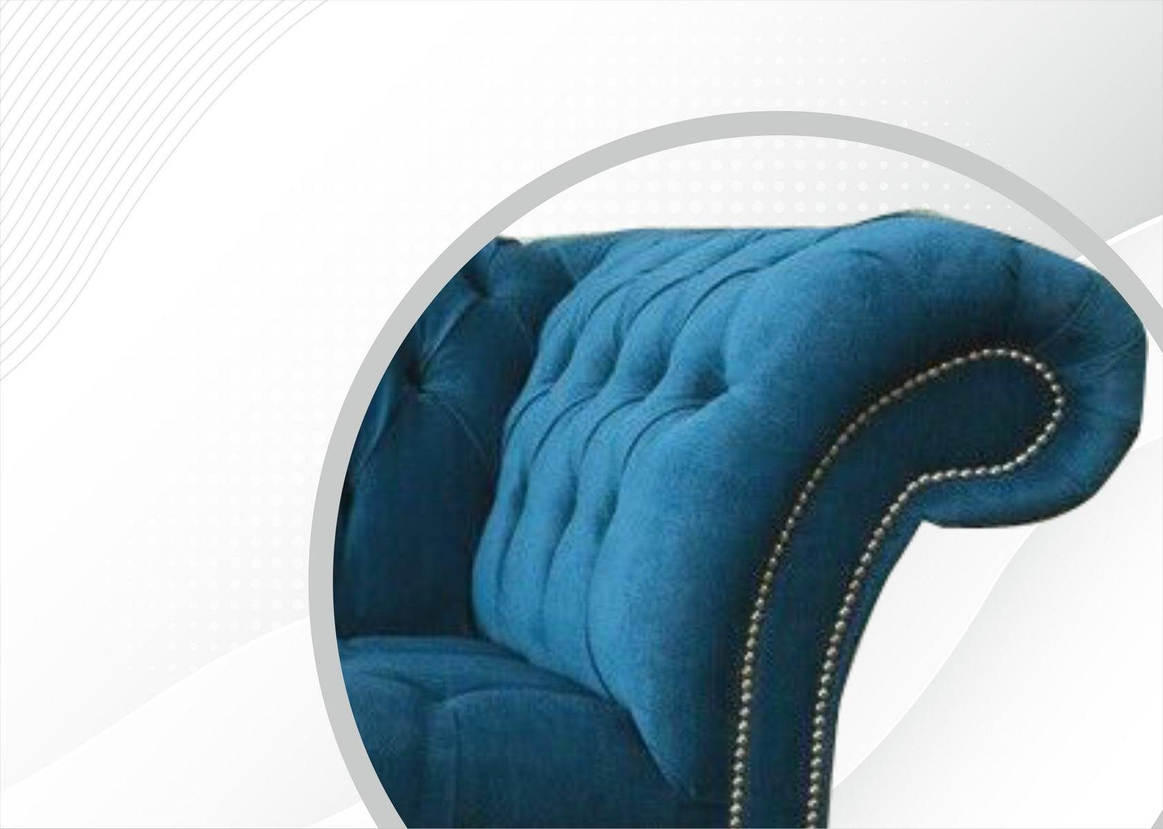 Sitzer Couch 225 cm Sofa Chesterfield-Sofa, 3 Chesterfield Design JVmoebel