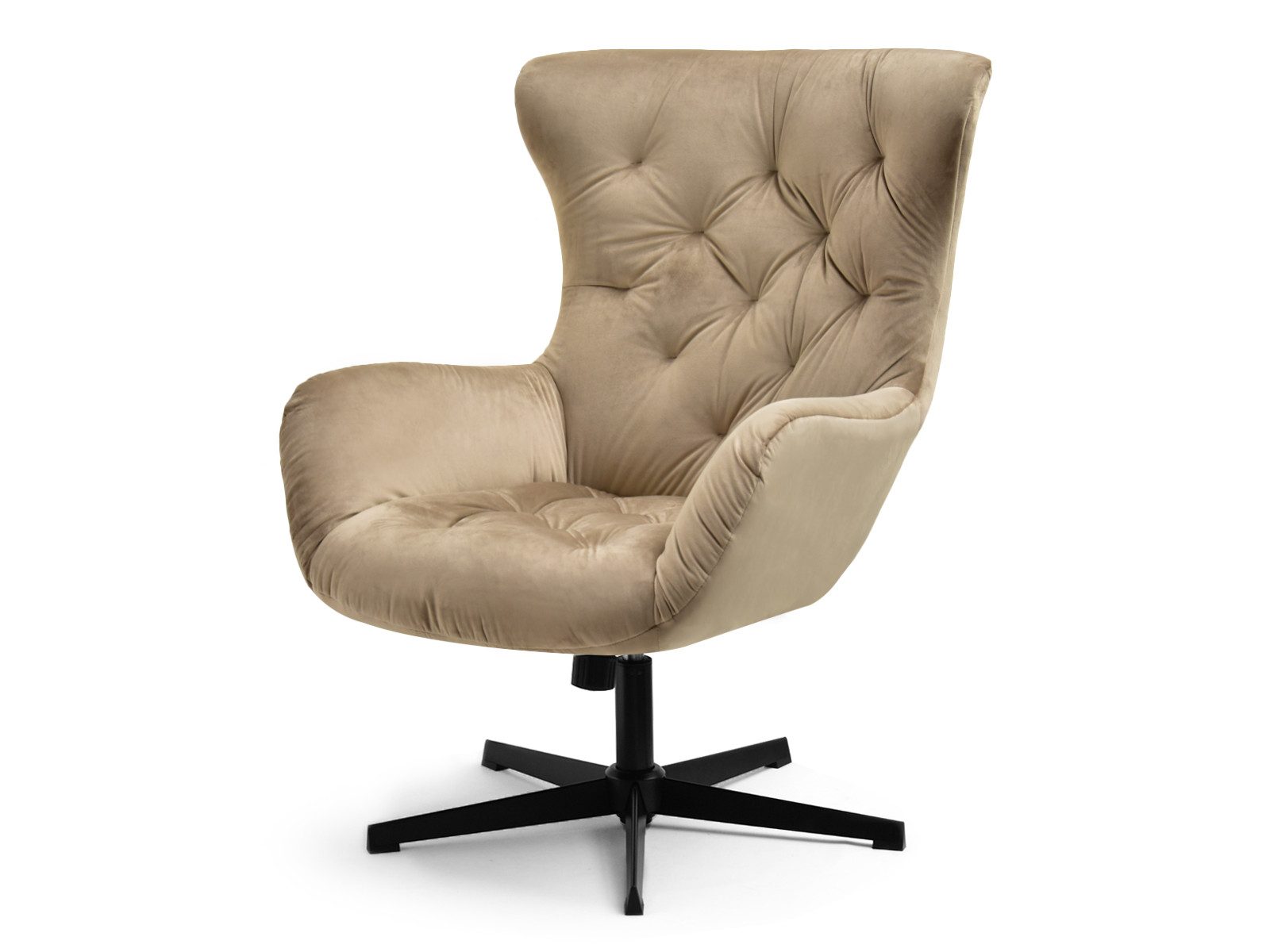 Compleo Loungesessel Drehstuhl mit Wippfunktion, samtig und bequem ARONS
