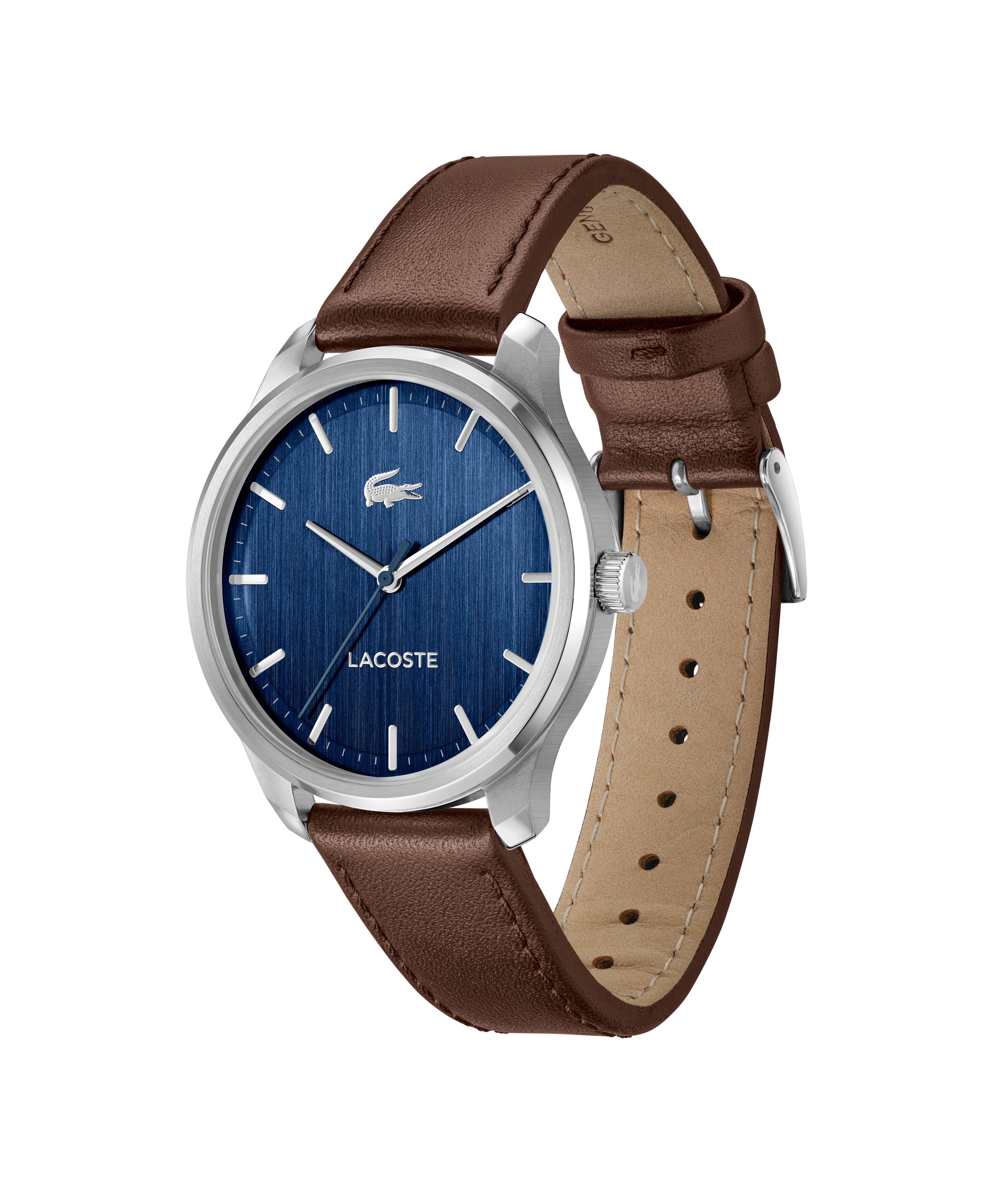 Lacoste Quarzuhr Lisbon 2011477, Armbanduhr, Herrenuhr, Lederarmband, analog