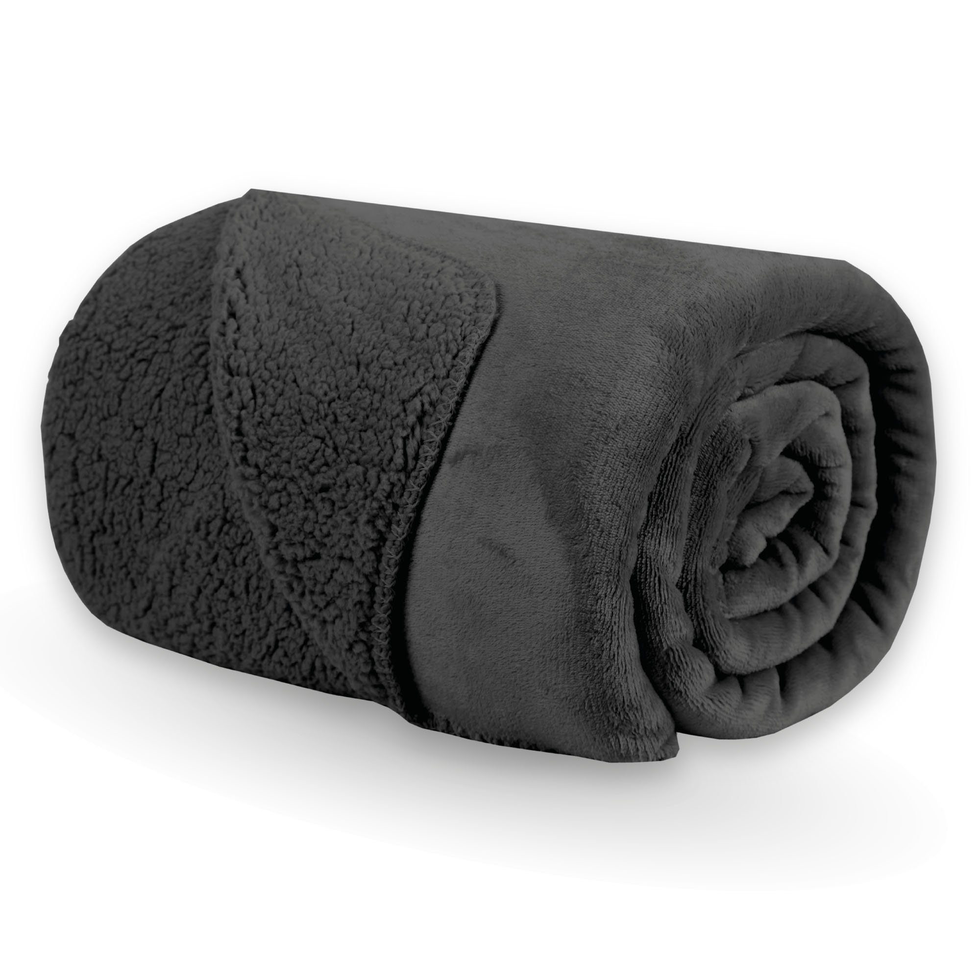 Wohndecke "Teddy Fleece" Wendedecke mit 2 Seiten, Bestlivings, 150x200cm, weiches Flanell, flauschiges Sherpa-Fleece, dichter Stoff