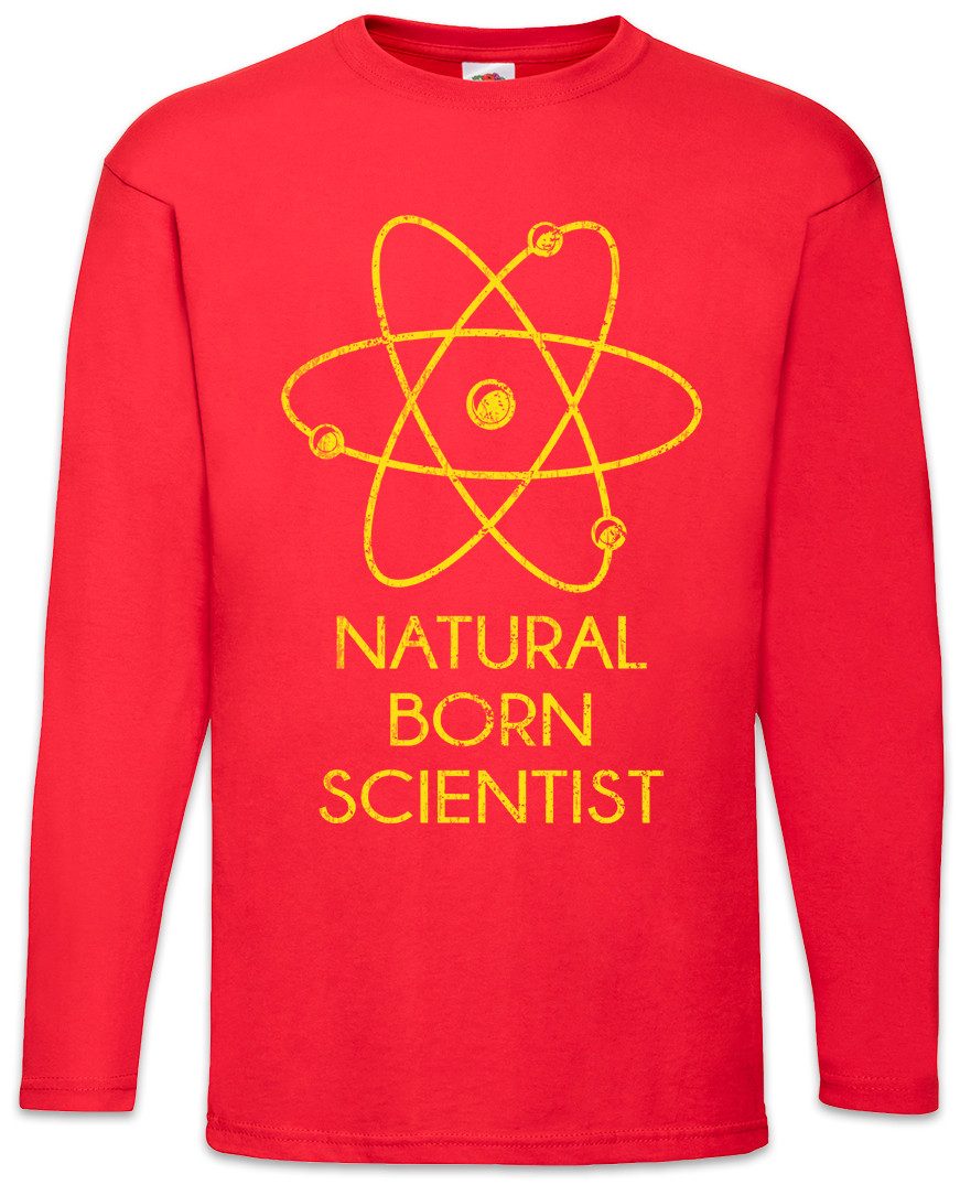 Langarmshirt Natural Born Scientist Langarm T-Shirt Lehrer Fun Teacher Professor