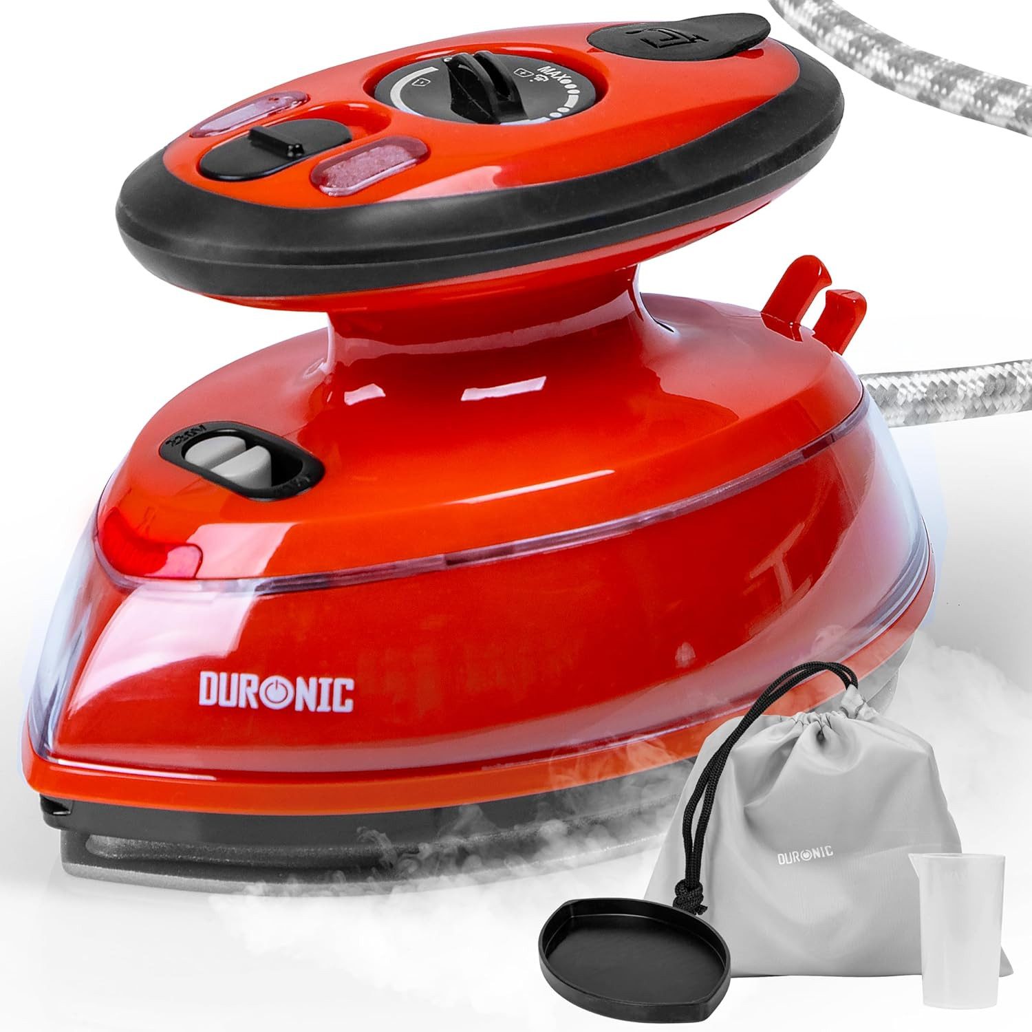 Duronic Reise-Dampfbügeleisen SI3 RD Reisebügeleisen, 400 W Minibügeleisen, Bügeleisen für Hobby