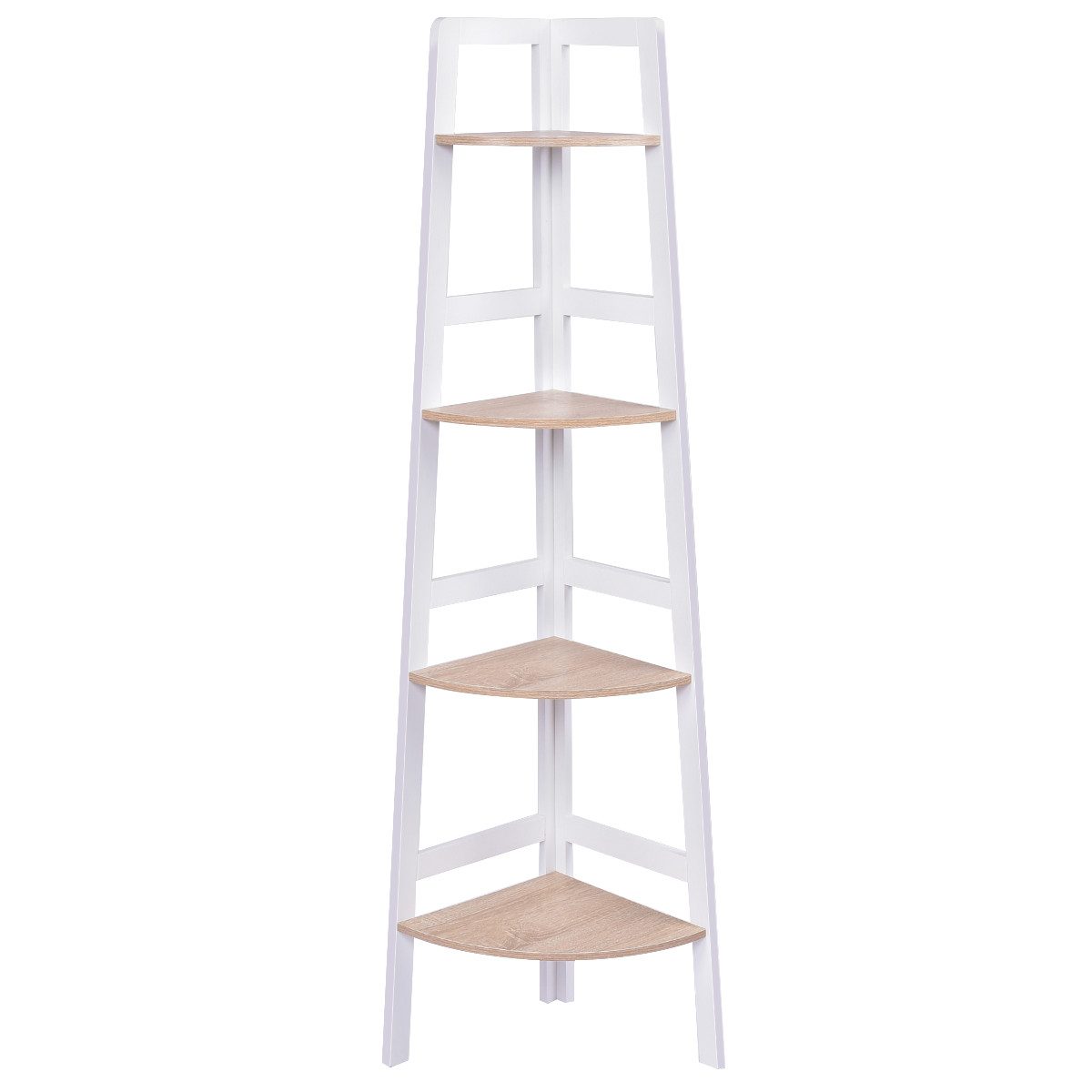 COSTWAY Eckregal Bücherregal Standregal, 4 Ebene 32 x 32 x 138 cm günstig online kaufen