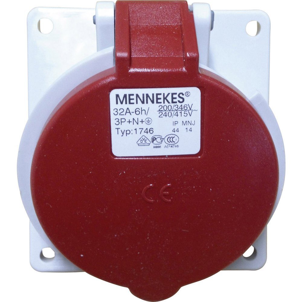 400 5polig CEE Steckdose A 1 32 St. MENNEKES V 1746 Wandsteckdose Mennekes