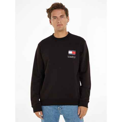 Tommy Jeans Sweatshirt TJM REG ESSENTIAL FLAG CNECK EXT Rundhals-Sweatshirt mit Logo