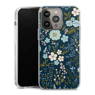 DeinDesign Handyhülle Blumen Muster Blau Floral Autumn 4, Apple iPhone 14 Pro Max Hülle Bumper Case Handy Schutzhülle