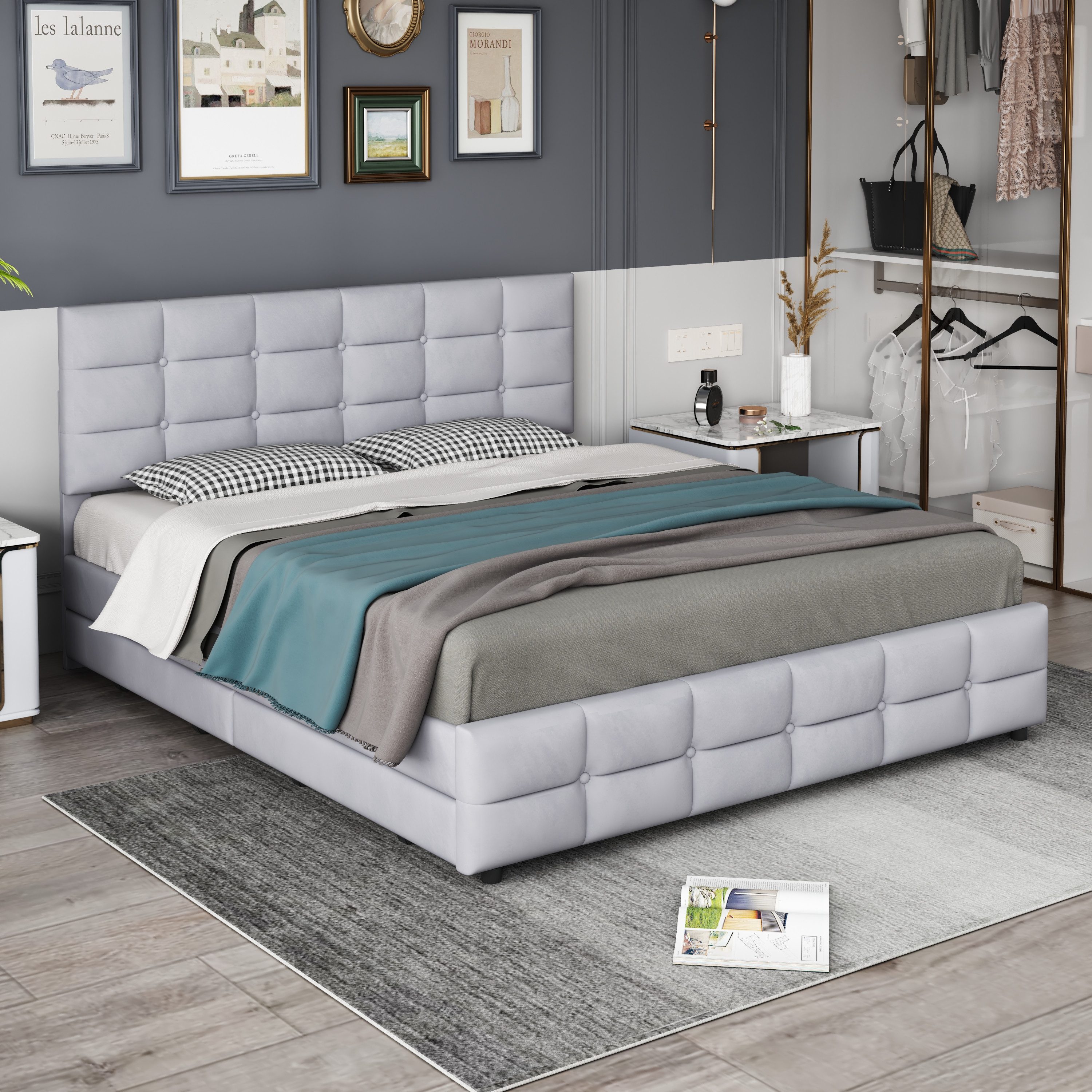STILVORA Polsterbett 180x200 Bettgestell mit Matratze,Jugendbett günstig online kaufen