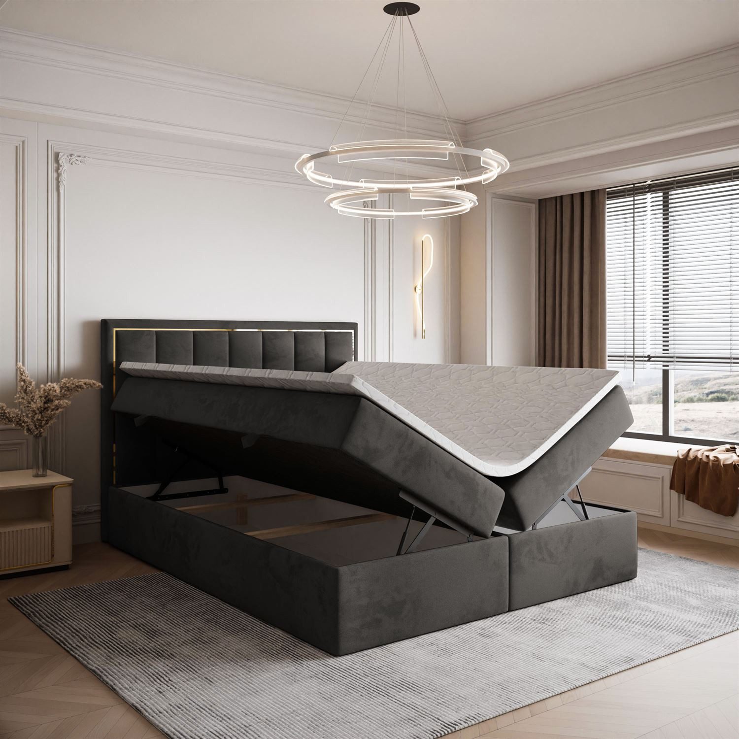 Lookway Boxspringbett AURELIA mit Bettkästen und Topper, mit Bettkasten und günstig online kaufen