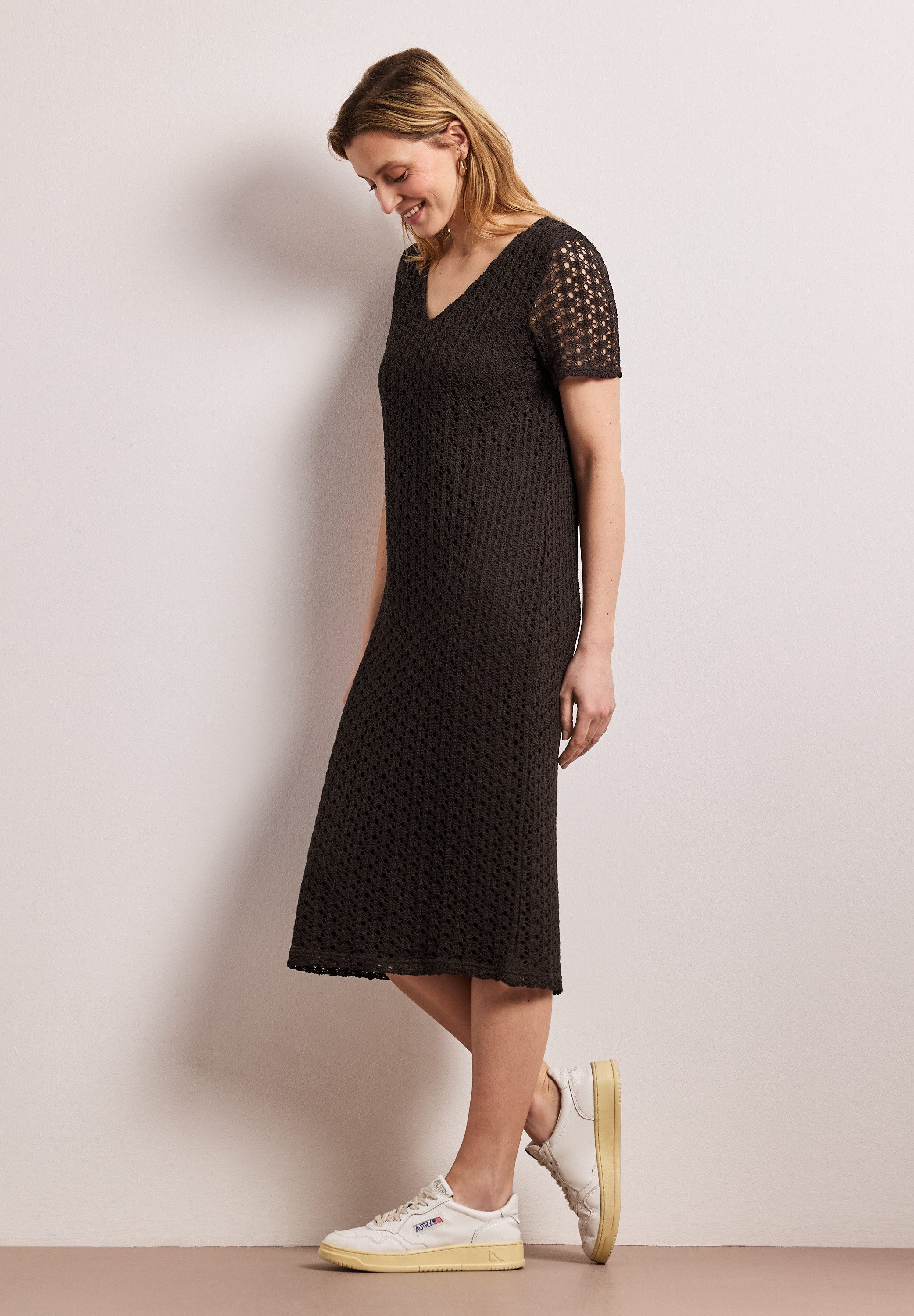 STREET ONE Midikleid in Unifarbe