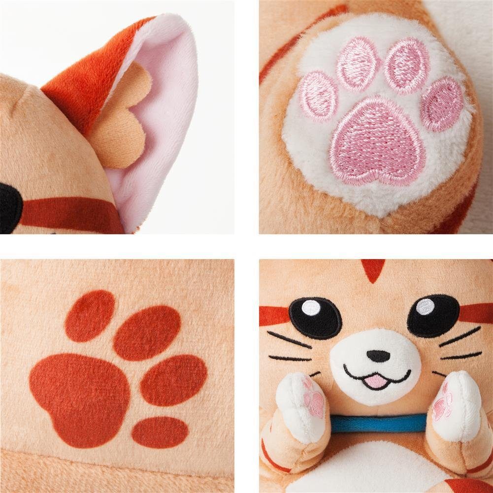 Corimori Tier Pantoffeln für Kinder Einheitsgröße 25-33,5 Plüsch Hausschuhe (Packung, Geschenk) EU Einheitsgröße 25-33,5 Leeroy der Kater für Kinder, Jungen, Mädchen