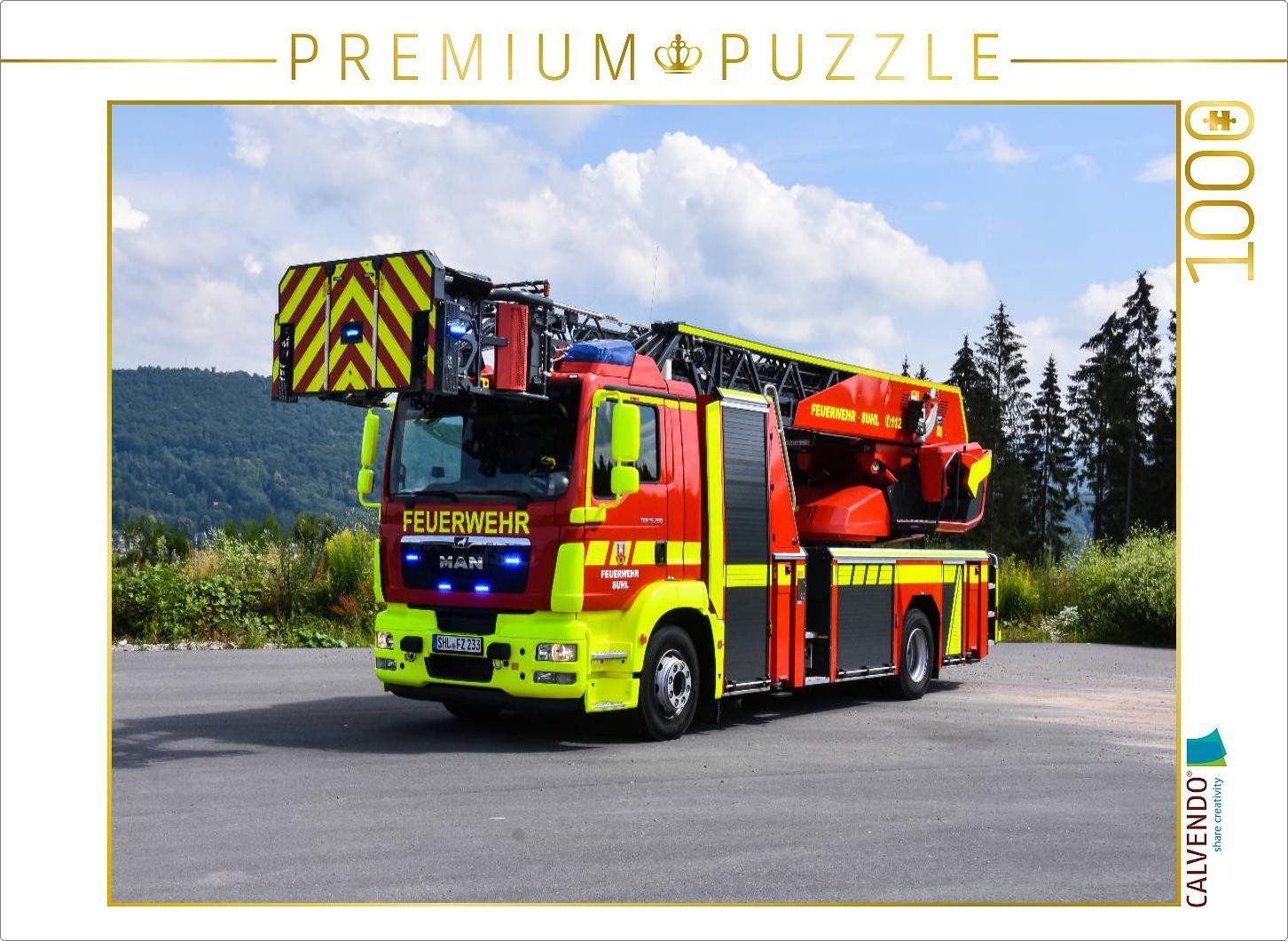 CALVENDO Puzzle CALVENDO Puzzle Rosenbauer L32A-XS, Suhl Fire Department, 1000 pieces, 1000 Puzzleteile