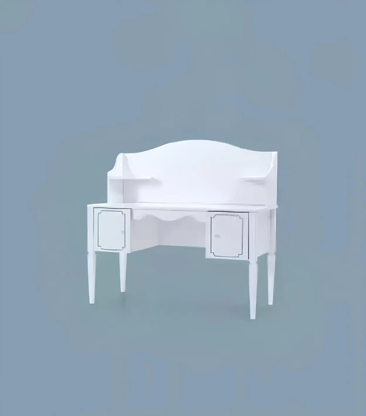 JVmoebel Schreibtisch Weißer Holzsekretär im Landhausstil für einladende Arbeitsatmosphäre (1-St., 1 Tisch), Made in Europa
