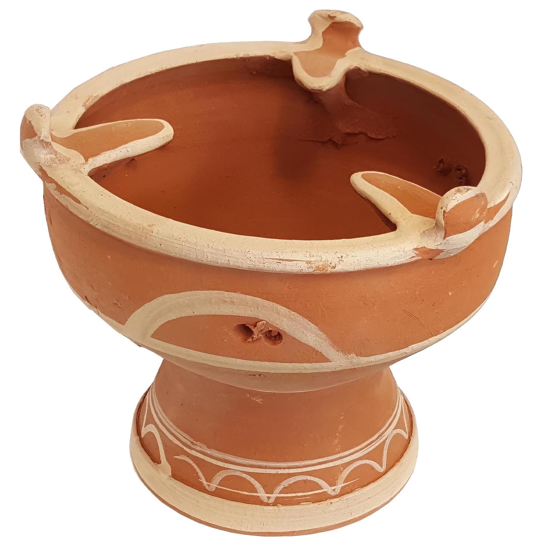 Casa Moro Stövchen Tajine Majmar - Holzkohle Grill Ton Tischgrill - Marokko Tagine, (Kochen und Grillen, für Tajines & Töpfe ab ca. 25 cm Boden-Durchmesser), Handgetöpfert, Handbemalt