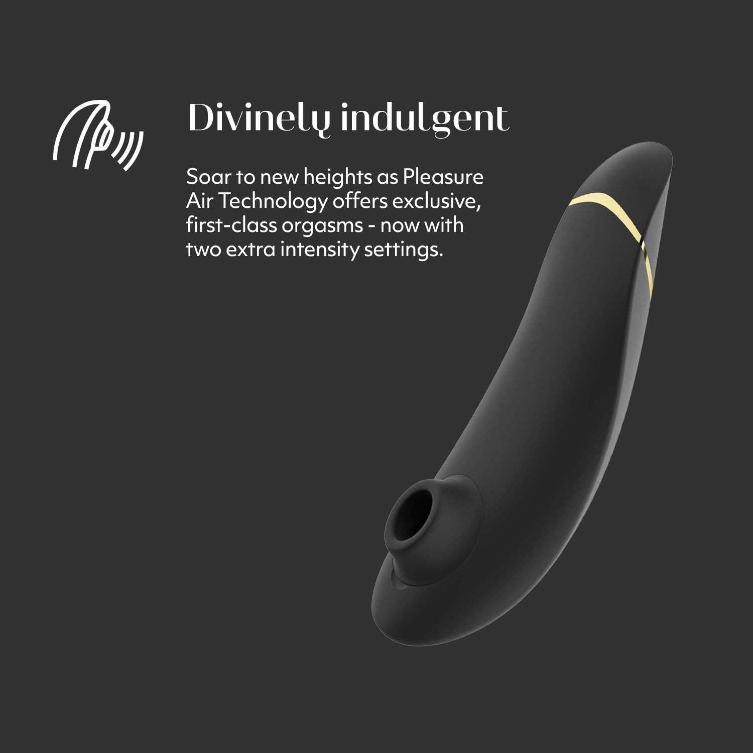 Womanizer Klitoris-Stimulator 14 Intensitätsstufen, Smart-Silence Premium Auto-Pilot, 2, Black