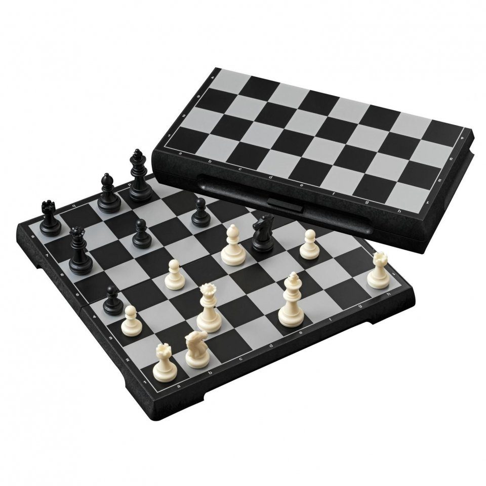 Philos Spiel, Schachkassette - Kunststoff - Feld 28 mm - mit Randbeschriftung - magnetisch
