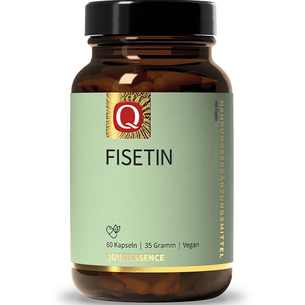 Quintessence Fisetin - 100 mg Fisetin aus Perückenstrauch (Cotinus coggygria) - 60 Kapseln, 60 St., 35 g, Hochwertige Premiumqualität- vegan-hochreiner Flavonoid Pflanzenstoff