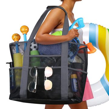 Coonoor XL-Strandtasche Duschtasche Strandtasche aus Mesh Shopper Einkaufstasche