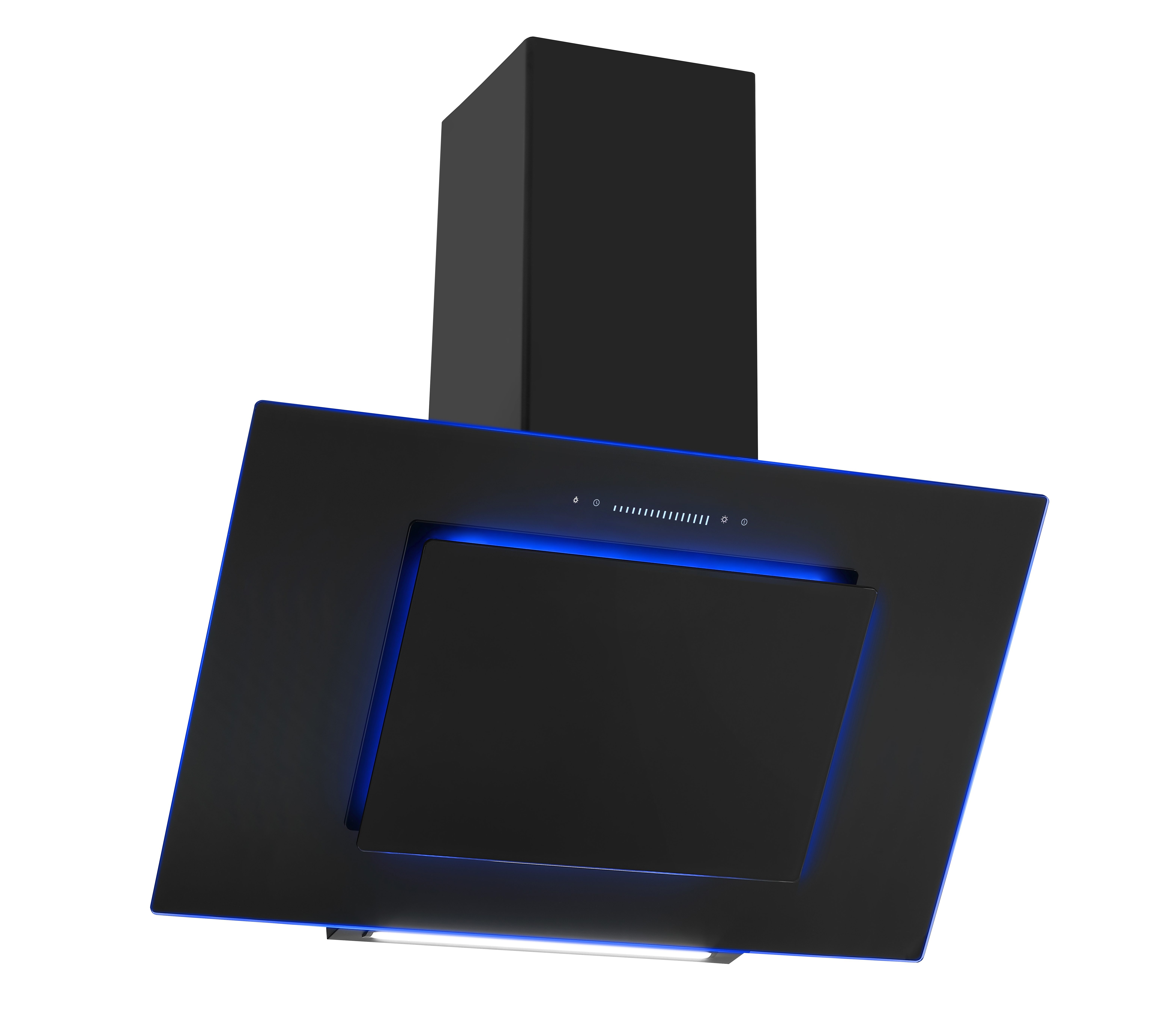 Amica Kaminhaube KHF 685 651 S KHF 685 651 S, Schwarz & flexibel: Licht an, Slider rauf – im Nu sauber