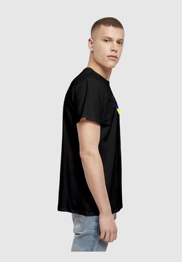 Merchcode T-Shirt Merchcode Herren Peace - 2 Hand Heart Black Basic T-Shirt (1-tlg)