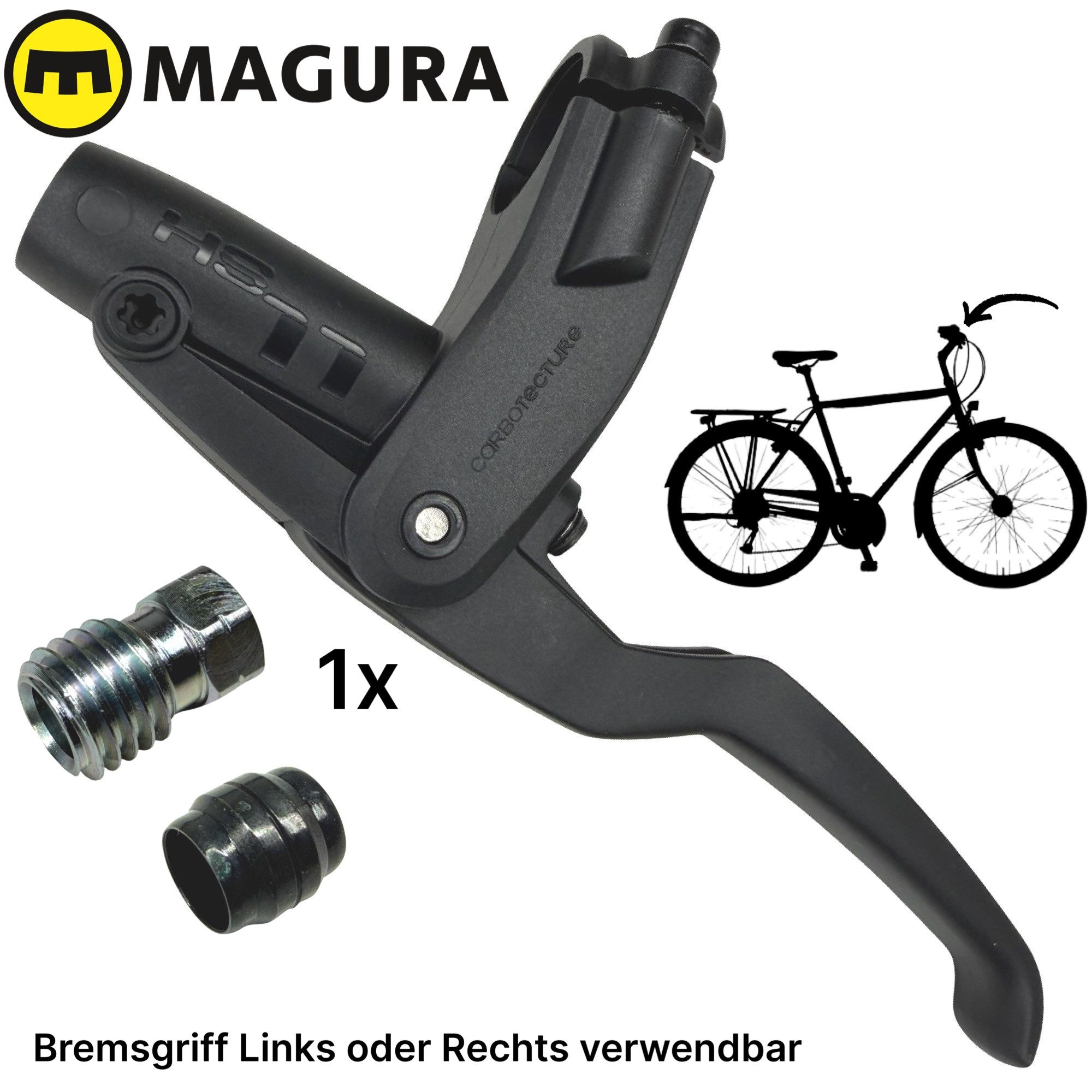 Magura Scheibenbremse Magura Hydraulische Felgenbremse Bremsgriff HS11 3-Finger ab MJ2017