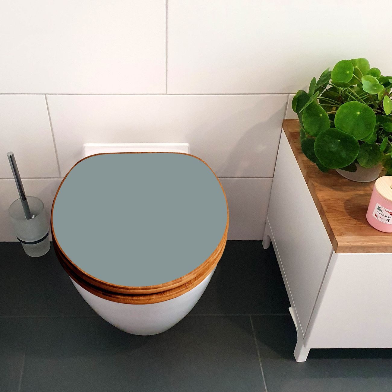 banjado WC-Sitz Bambus Motiv Grau (umweltfreundliches günstig online kaufen