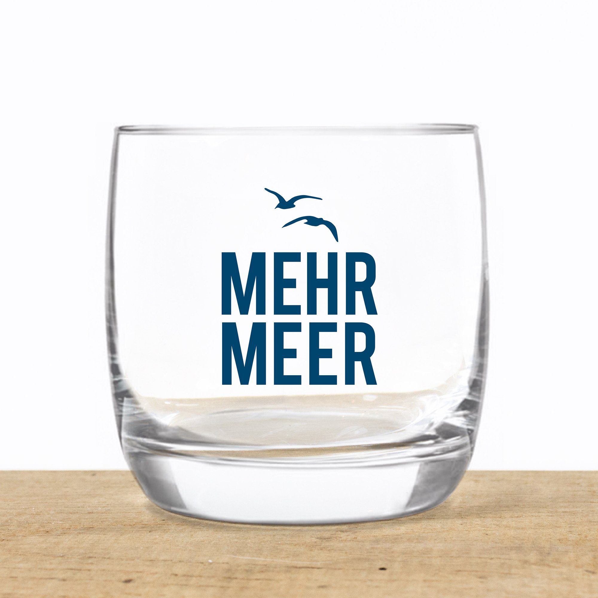 Bow & Hummingbird Whiskyglas Kristallglas "Mehr Meer" made in EU, Kristallglas