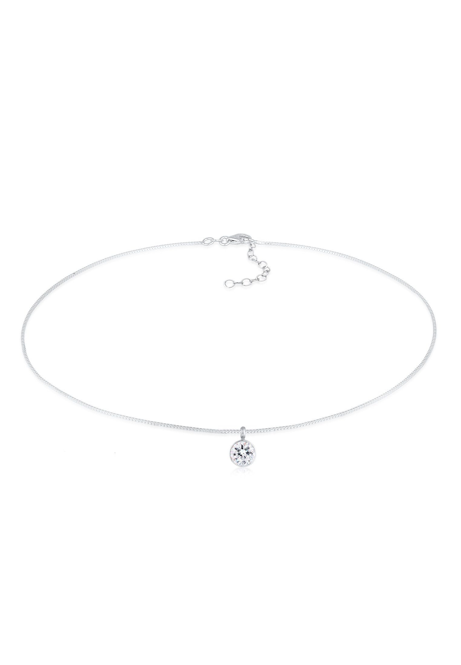 Elli Choker Solitär Venezianerkette 925 Silber, mit Kristallen von Swarovsk günstig online kaufen