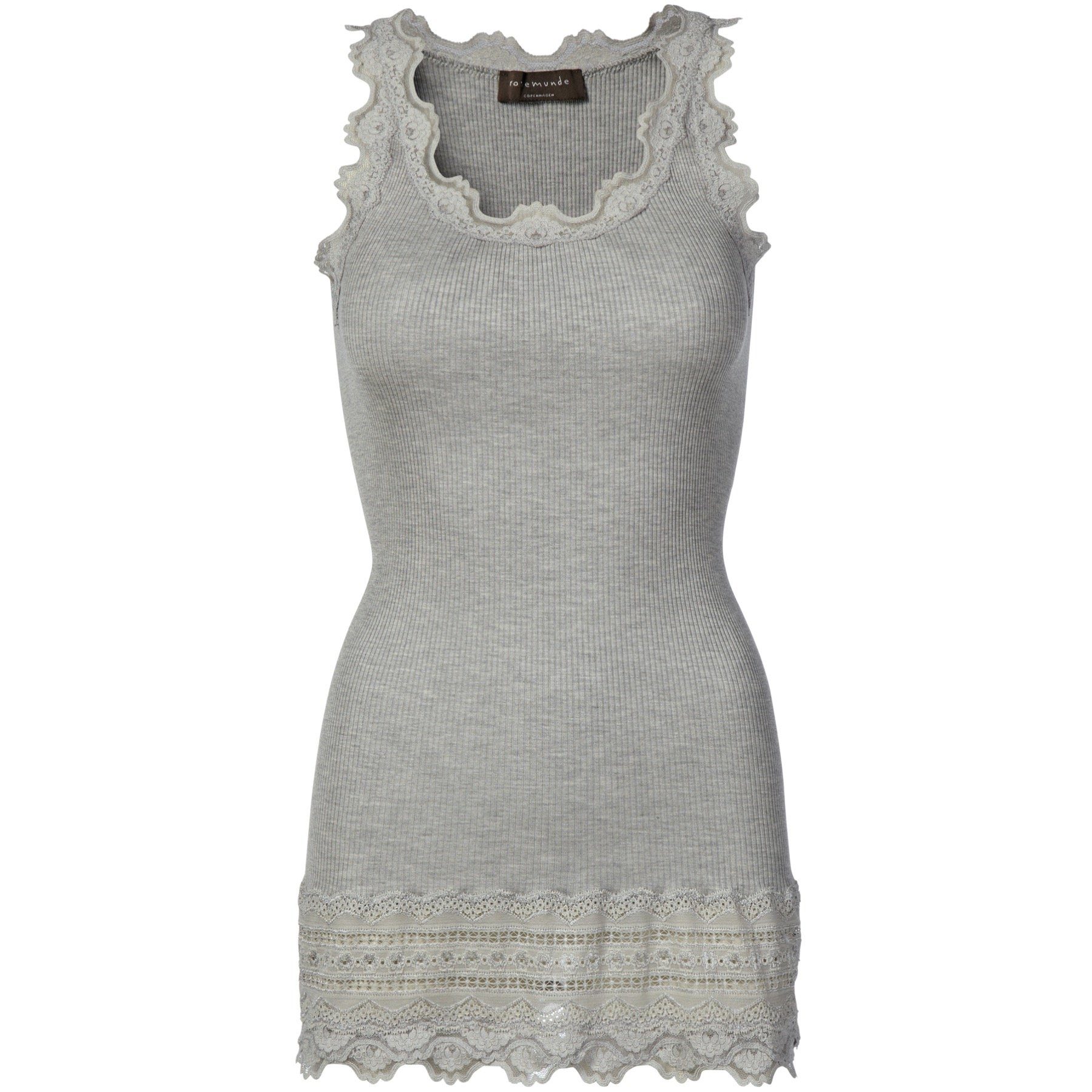 Shirttop Seidentop BENITA mit Spitzenbesatz